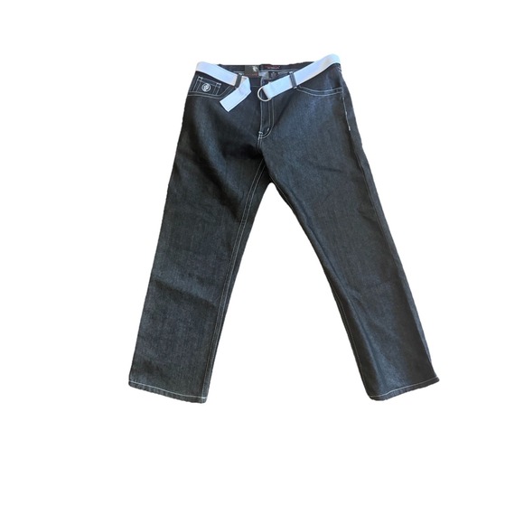 Red Ape Authentic Jeans 40 NWT Embroidered Y2K Streetwear Denim Baggy Belted 40 - Picture 9 of 14